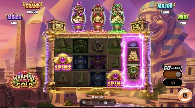 Wrappin' More Gold – grundspilshjul med ikoner