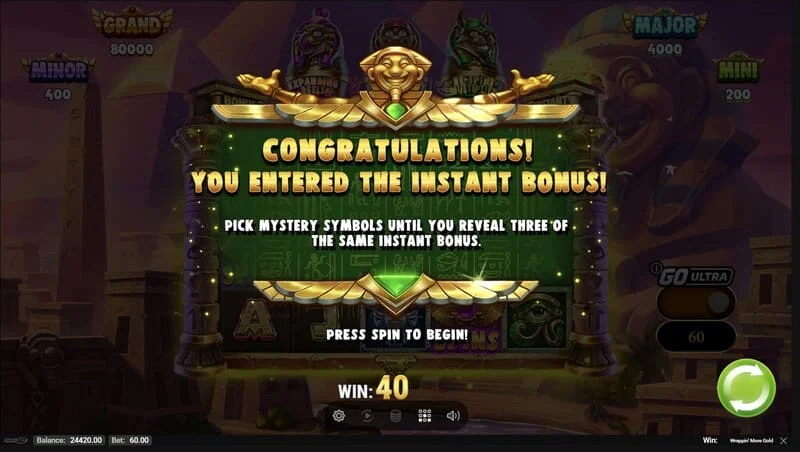 Wrappin' More Gold – start af indbygget bonusrunde